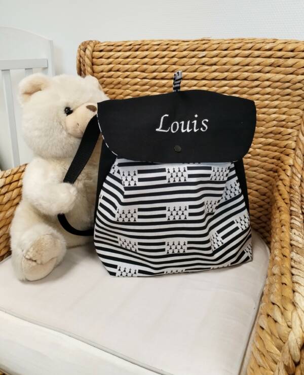 sac école enfant tissu breton